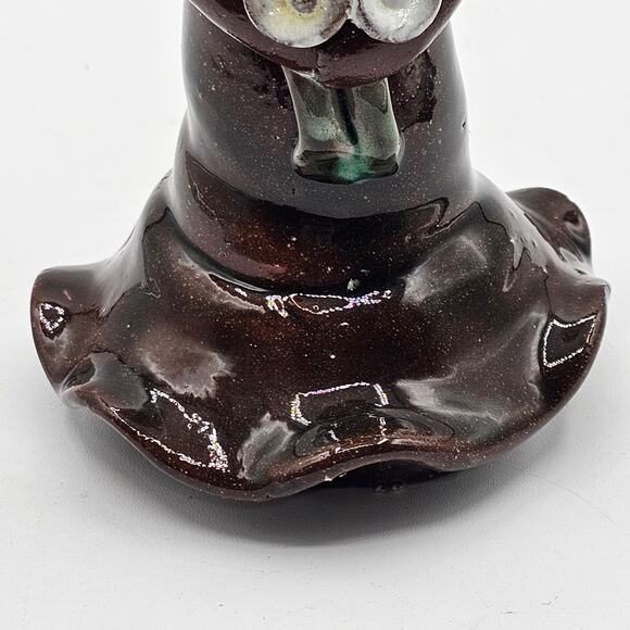 Vintage Hand-Crafted Faceless Woman with Flowers Ceramic Figurine Artisan Glazed - Picture 9 of 10